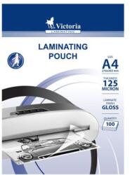 VICTORIA Folie de laminare, laminare termică, 125 microni, A4, lucioasă, VICTORIA OFFICE, 100 buc