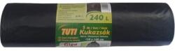 TUTI Saci de gunoi, 240 l, 5 buc, 120x140 cm, 40 , TUTI "Giga", negri, 5 buc