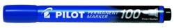 Pilot Marker permanent, 1 mm, conic, PILOT "Marker permanent 100", albastru