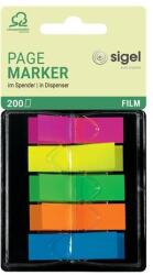 Sigel Semne de carte "Z", plastic, semne de carte 5x40, 12x45 mm, SIGEL, culori mixte, 200 de coli