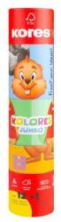Kores Creioane colorate, set, triunghiulare, jumbo, 1 ascuțitoare, KORES "KOLORES Twist & Turn", 12 culori diferite, 12 buc