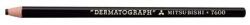 uni Creioane de marcat, UNI, "Dermatograph", negre, 12 buc