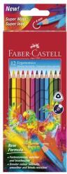 Faber-Castell Creioane colorate, set, formă triunghiulară, FABER-CASTELL "Papagal", 12 culori diferite, 12 buc