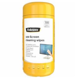 Fellowes Șervețele umede pentru curățarea monitoarelor, 100 buc/pachet, 100 foi