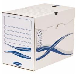 Fellowes Cutie de dosare, A4, 200 mm, FELLOWES "Bankers Box Basic", albastră/albă, 10 buc
