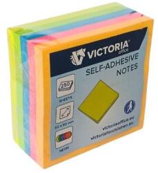Victoria Office Blocnotes autoadeziv, 50x50 mm, 250 de coli, VICTORIA OFFICE, culori neon, 250 de coli