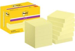 3M POSTIT Blocnotes autoadeziv, 48x48 mm, 12x90 coli, 3M POSTIT "Super Sticky", galben, 1080 coli