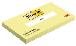 3M POSTIT Bloc autoadeziv, 76x127 mm, 100 de coli, 3M POSTIT, galben, 100 de coli