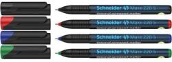 Schneider Marker permanent, set, OHP, 0, 4 mm, SCHNEIDER "Maxx 220 S", 4 culori diferite, 4 buc