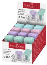 Faber-Castell Răzătoare, cu o singură gaură, cu tavă, afișaj, FABER-CASTELL, culori pastelate, 24 buc