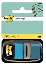 3M Semn de carte, plastic, 50 de coli, 25x43 mm, 3M POSTIT, albastru distinctiv, 50 de coli
