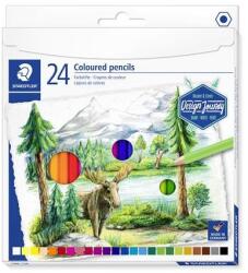 STAEDTLER Creioane colorate, set, hexagonale, STAEDTLER "146 C", 24 de culori diferite, 24 buc