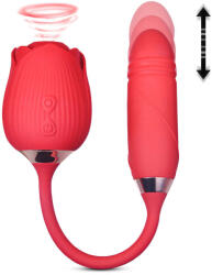 SESSO Stimulator si vibrator Thrusting Rose Vibrator