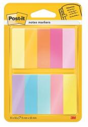 3M Semn de carte, hârtie, 10x50 coli, 15x50 mm, 3M POSTIT, diverse culori, 500 coli