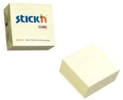 STICK N Bloc autoadeziv, 76x76mm, 400 de coli, STICK N, galben pastel, 400 de coli