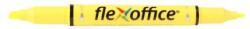 FlexOffice Evidențiator, 1.0/4.0 mm, față-verso, FLEXOFFICE "HL01", galben, 12 buc