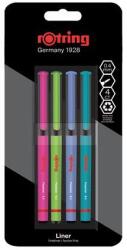 rOtring Căptușeală, set, 0, 4 mm, ROTRING "Liner", 4 culori diferite, 4 buc