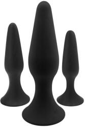 SESSO Set dildo Safety Base 3pcs Negru Dildo