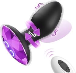 SESSO Vibrator Rotating Vibe Purple Gem Base Negru Vibrator