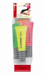 STABILO Evidențiator, set, 2-5 mm, STABILO "Neon", 4 culori diferite, 4 buc