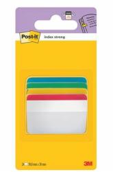 3M Semne de carte, plastic, groase, înclinate, semne de carte 4x6, 50, 8x38, 1 mm, 3M POSTIT, culori mixte, 24 de coli