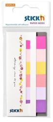 Stick'n Semne de carte, hârtie, 7x30 coli, 45x15 mm, STICK N, culori de primăvară, 210 coli