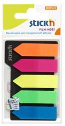 Stick'n Semne de carte, plastic, săgeți, STICK N, culori neon, 125 de coli