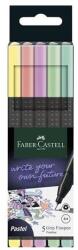 Faber-Castell Set de markeri liniari, 0, 4 mm, FABER-CASTELL "Grip", 5 culori pastelate diferite