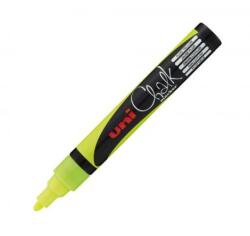 uni Marker cretă, 1, 8-2, 5 mm, UNI "PWE-5M", galben fluorescent