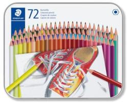 STAEDTLER Creioane colorate, set, hexagonale, în cutie de tablă, STAEDTLER "175", 72 de culori diferite, 72 buc