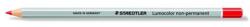 STAEDTLER Creion colorat, hexagonal, pentru toate suprafețele, nepermanent (omnicrom), STAEDTLER "Lumocolor 108", roșu