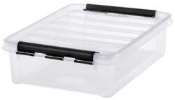 SMARTSTORE Cutie de depozitare, plastic, 8 l, mânere negre, SMARTSTORE "Classic 14", transparentă