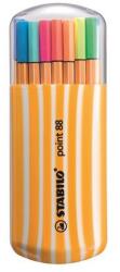 STABILO Liner, set, 0, 4 mm, STABILO "Point 88 Zebrui", 15+5 culori diferite, 20 buc