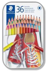 STAEDTLER Creioane colorate, set, hexagonale, în cutie de tablă, STAEDTLER "175", 36 de culori diferite, 36 buc