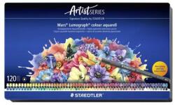 STAEDTLER Creioane acuarelă, set, hexagonale, cutie de tablă, STAEDTLER "Mars® Lumograph® 104", 120 de culori diferite, 120 buc