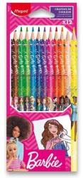 Maped Creioane colorate fără lemn Barbie 12 buc