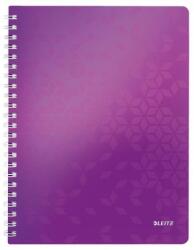 Leitz Caiet spiralat, A4, pătrat, 80 de coli, LEITZ "Wow", violet