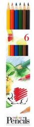 ICO Creioane colorate, hexagonale, ICO "Arici", 6 culori, 6 buc