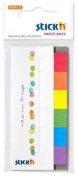 Stick'n Semne de carte, hârtie, 7x30 coli, 45x15 mm, STICK N, culorile curcubeului, 210 coli