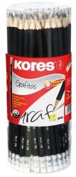 Kores Creioane grafice cu radieră, HB, hexagonale, KORES, 72 buc
