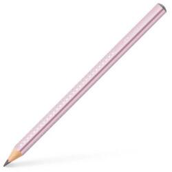 Faber-Castell Creion grafic, B, triunghiular, FABER-CASTELL "Sparkle Jumbo", roz metalizat