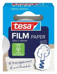 tesa Bandă adezivă, inscriptibilă, hârtie, 19 mm x 33 m, TESA "Tesafilm", transparentă, 33 m