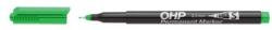 ICO Marker permanent, OHP, 0, 3 mm, S, ICO, verde
