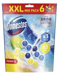 Domestos Bloc odorizant pentru toaletă, 6 bucăți, DOMESTOS "Power 5", ocean și lime, 6 bucăți