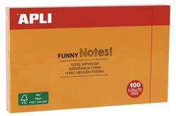 Apli Tampon autoadeziv, 125x75 mm, 100 coli, APLI, portocaliu, 100 coli