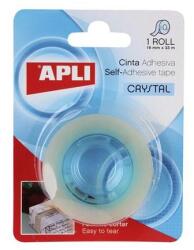 Apli Bandă adezivă, 19 mm x 33 m, complet transparentă, APLI "Crystal", 33m