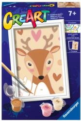 Ravensburger - CreArt pictura pe numere pentru copii cerb dragut - RVSPBN23606 (RVSPBN23606)