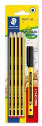 STAEDTLER Creioane grafice, set, cu liner, HB, hexagonale, STAEDTLER "Noris® 120", 8+1 buc, 9 buc
