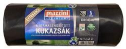 Mazzini Saci de gunoi, extra rezistenți, 280 l, 5 buc, 120x140 cm, 45 , MAZZINI "Premium", negri, 5 buc