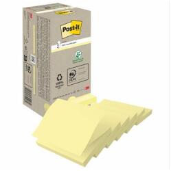 3M POSTIT Blocnotes autoadeziv, "Z", 76x76 mm, 16x100 coli, ecologic, 3M POSTIT, galben, 1600 coli